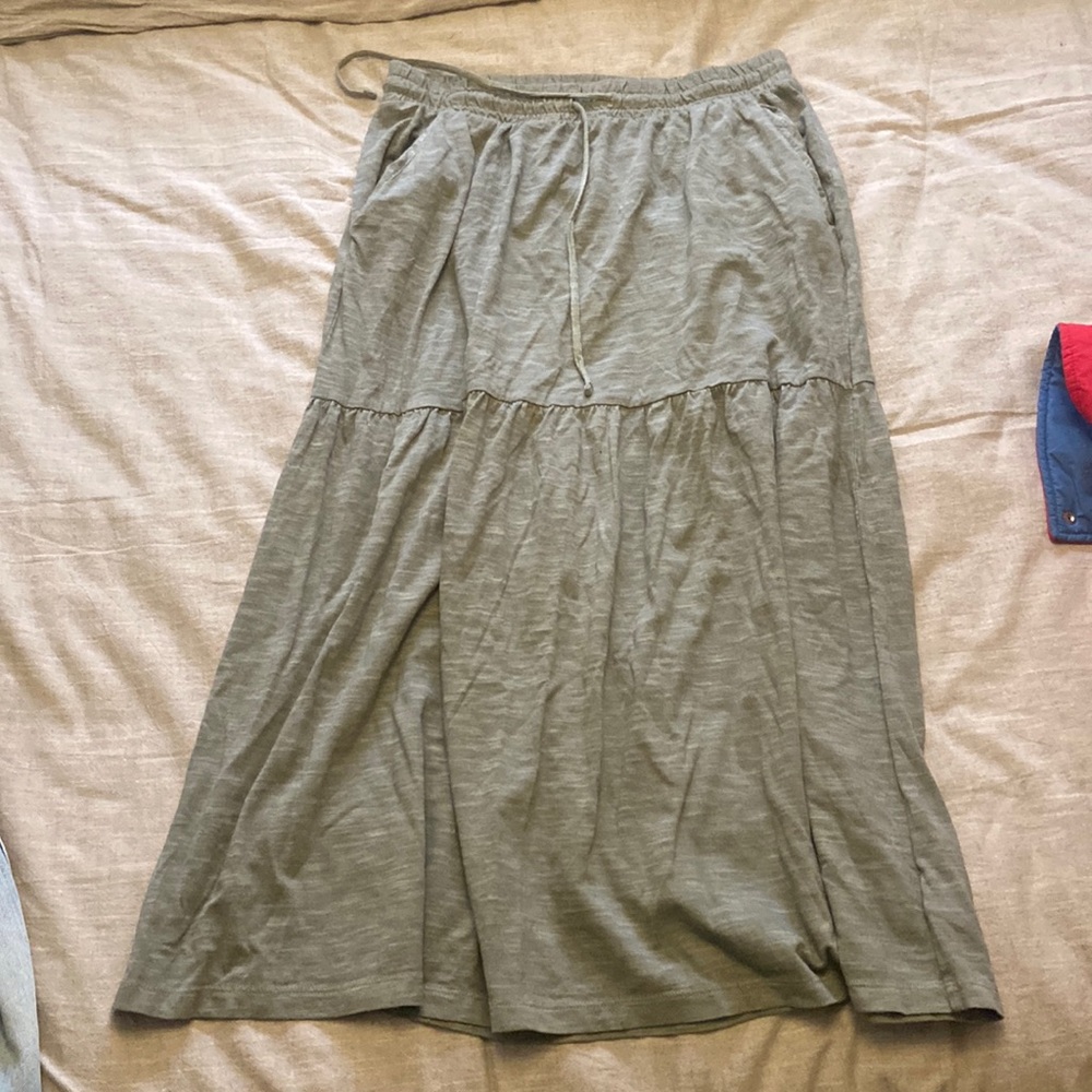 Green gap maxi skirt